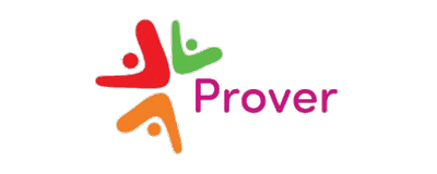Logo da Associação Prover, com figuras coloridas em roda ao lado do nome