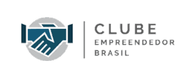 Logo do Clube Empreendedor Brasil, com duas mãos em aperto dentro de um círculo