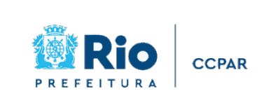 Logo da Prefeitura do Rio ao lado da logo da CCPAR