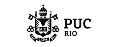 Brasão da PUC-Rio ao lado das letras PUC Rio